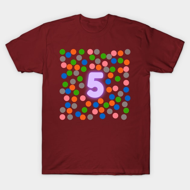 5 Number T-Shirt by Special Everyday